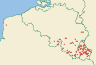 Distribution map of Arthonia vinosa Leight.  by Paul Diederich