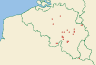 Distribution map of Bagliettoa steineri (Kušan) Vězda  by Paul Diederich
