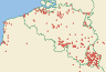 Distribution map of Buellia punctata (Hoffm.) A. Massal.  by Paul Diederich