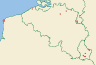 Distribution map of Caloplaca albolutescens (Nyl.) H. Olivier  by Paul Diederich