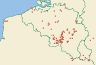 Distribution map of Caloplaca aurantia (Pers.) Hellb.  by Paul Diederich