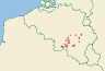 Distribution map of Caloplaca chalybaea (Fr.) Müll. Arg.  by Paul Diederich