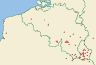 Distribution map of Caloplaca obscurella (Krb.) Th. Fr.  by Paul Diederich