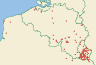 Distribution map of Candelariella xanthostigma (Ach.) Lettau  by Paul Diederich