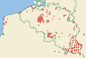 Distribution map of Cladonia fimbriata (L.) Fr.  by Paul Diederich