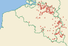Distribution map of Cladonia floerkeana (Fr.) Flrke  by Paul Diederich