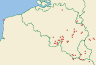 Distribution map of Clauzadea monticola (Schaer.) Hafellner & Bellem.  by Paul Diederich