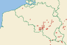 Distribution map of Collema fuscovirens (With.) J. R. Laundon  by Paul Diederich