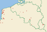 Distribution map of Enterographa crassa (DC.) Fée  by Paul Diederich