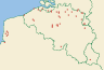 Distribution map of Flavoparmelia soredians (Nyl.) Hale  by Paul Diederich