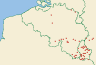 Distribution map of Halecania viridescens Coppins & P. James  by Paul Diederich