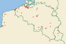 Distribution map of Hyperphyscia adglutinata (Flörke) H. Mayrhofer & Poelt  by Paul Diederich