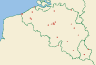 Distribution map of Hypotrachyna revoluta (Flrke) Hale  by Paul Diederich