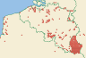 Distribution map of Lepraria incana (L.) Ach.  by Paul Diederich