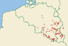 Distribution map of Lepraria membranacea (Dicks.) Vain.  by Paul Diederich