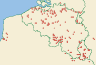 Distribution map of Lecanora muralis (Schreb.) Rabenh.  by Paul Diederich