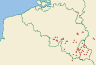 Distribution map of Lecanora pulicaris (Pers.) Ach.  by Paul Diederich