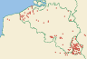 Distribution map of Melanohalea exasperatula (Nyl.) O. Blanco, A. Crespo, Divakar, Essl., D. Hawksw. & Lumbsch  by Paul Diederich