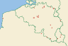 Distribution map of Micarea viridileprosa Coppins & van den Boom  by Paul Diederich