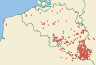 Distribution map of Parmelia saxatilis (L.) Ach.  by Paul Diederich