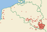 Distribution map of Pertusaria pertusa (Weigel) Tuck.  by Paul Diederich