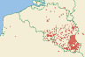 Distribution map of Platismatia glauca (L.) W.L. Culb. & C. F. Culb.  by Paul Diederich