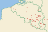 Distribution map of Porina chlorotica (Ach.) Müll. Arg.  by Paul Diederich