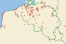 Distribution map of Rinodina oleae Bagl.  by Paul Diederich