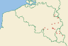 Distribution map of Thelidium olivaceum (Fr.) Körb.  by Paul Diederich