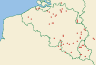 Distribution map of Trapelia placodioides Coppins & P. James  by Paul Diederich