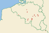 Distribution map of Verrucaria elaeina Borrer  by Paul Diederich