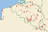 Distribution map of Verrucaria nigrescens Pers.  by Paul Diederich